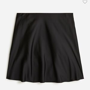 J. Crew Gwen Black Mini Satin Slip Skirt Size XS